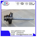 Class 4 Galvanised Self Drilling Hex Head Metal Black Screw